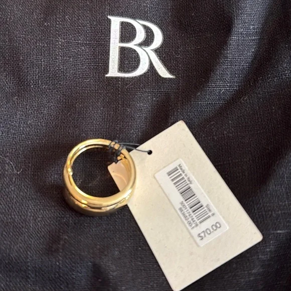 BR Aureus & Argent Ravena Coil gold ring 8 NWT - Picture 3 of 3